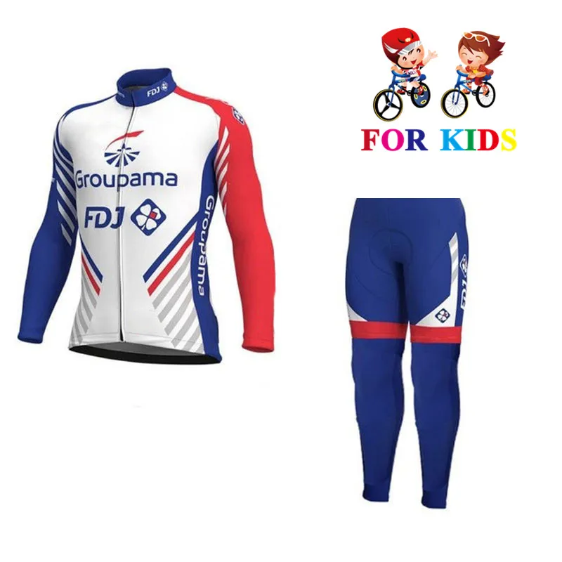 Новинка года; FDJ Pro Team; Детский комплект из Джерси для велоспорта с длинными рукавами; одежда для гонок; MTB Maillot; Длинная детская одежда для велоспорта; Ropa bicicleta