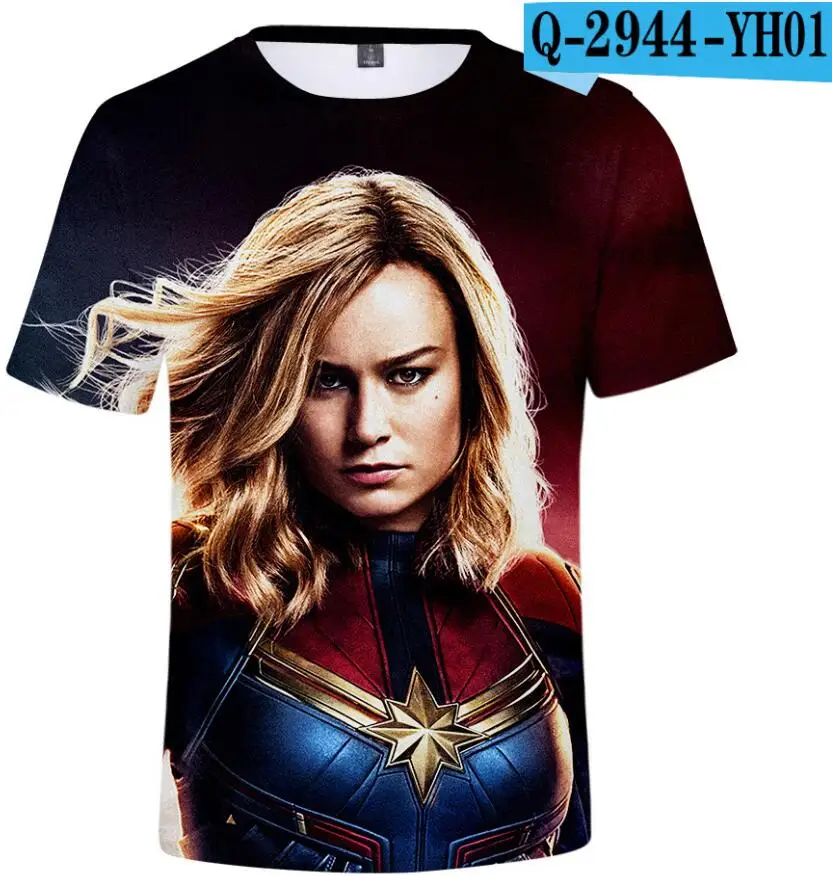 Детская футболка с 3D принтом «мстители» для детей косплей-костюм супергерой для мальчиков футболка Топ для девочек, Марвел Капитан, футболки с короткими рукавами - Цвет: model 13