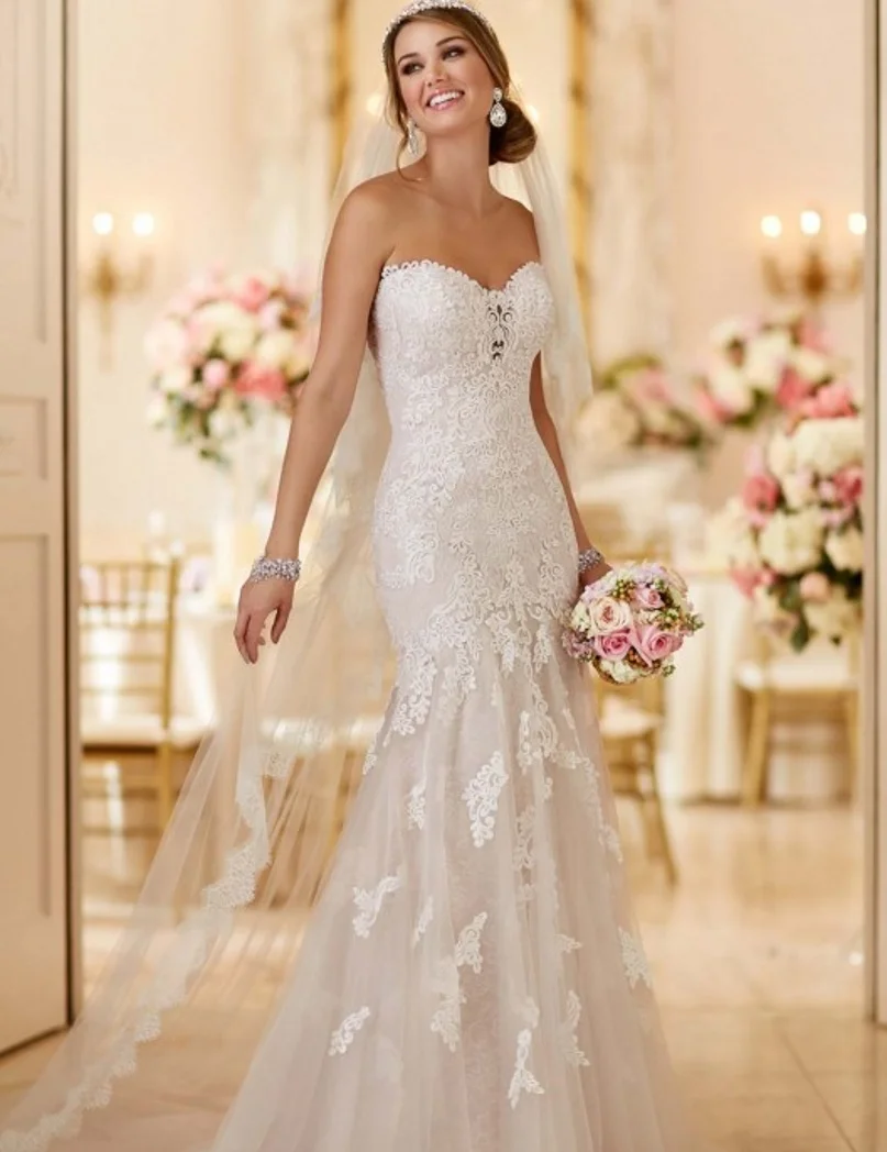 Vintage Bride Dresses Sexy Mermaid Wedding Gowns Cheap