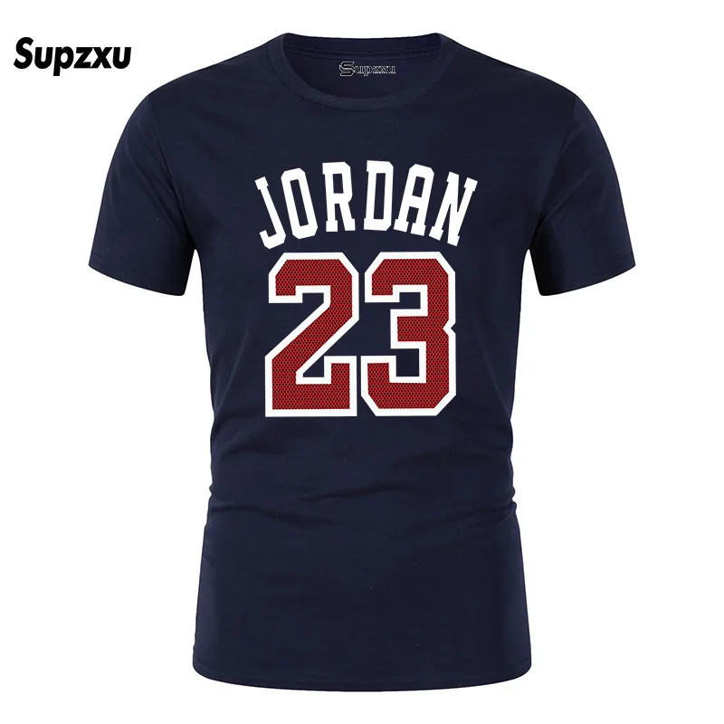 Новая брендовая одежда Jordan 23 Мужская футболка Swag футболка Хлопковая мужская футболка с принтом Homme Фитнес Camisetas хип-хоп Футболка - Цвет: Navy blue