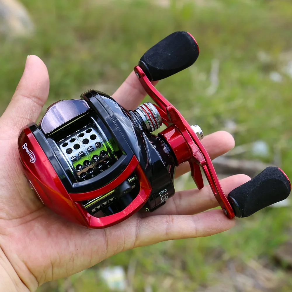 Sougayilang 13BB Baitcasting катушка левая/правая рука литье Рыболовная Макс Перетащите 10 кг