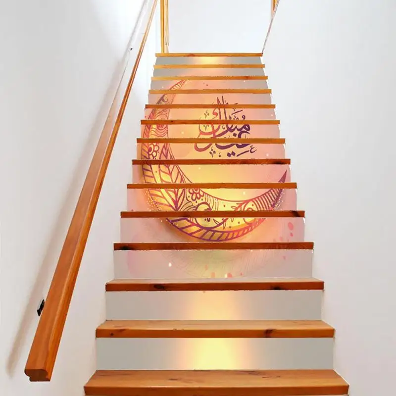 13 шт./компл. DIY самоклеющиеся водонепроницаемые наклейки на лестницу, настенные Переводные картинки на лестницу, креативный домашний декор