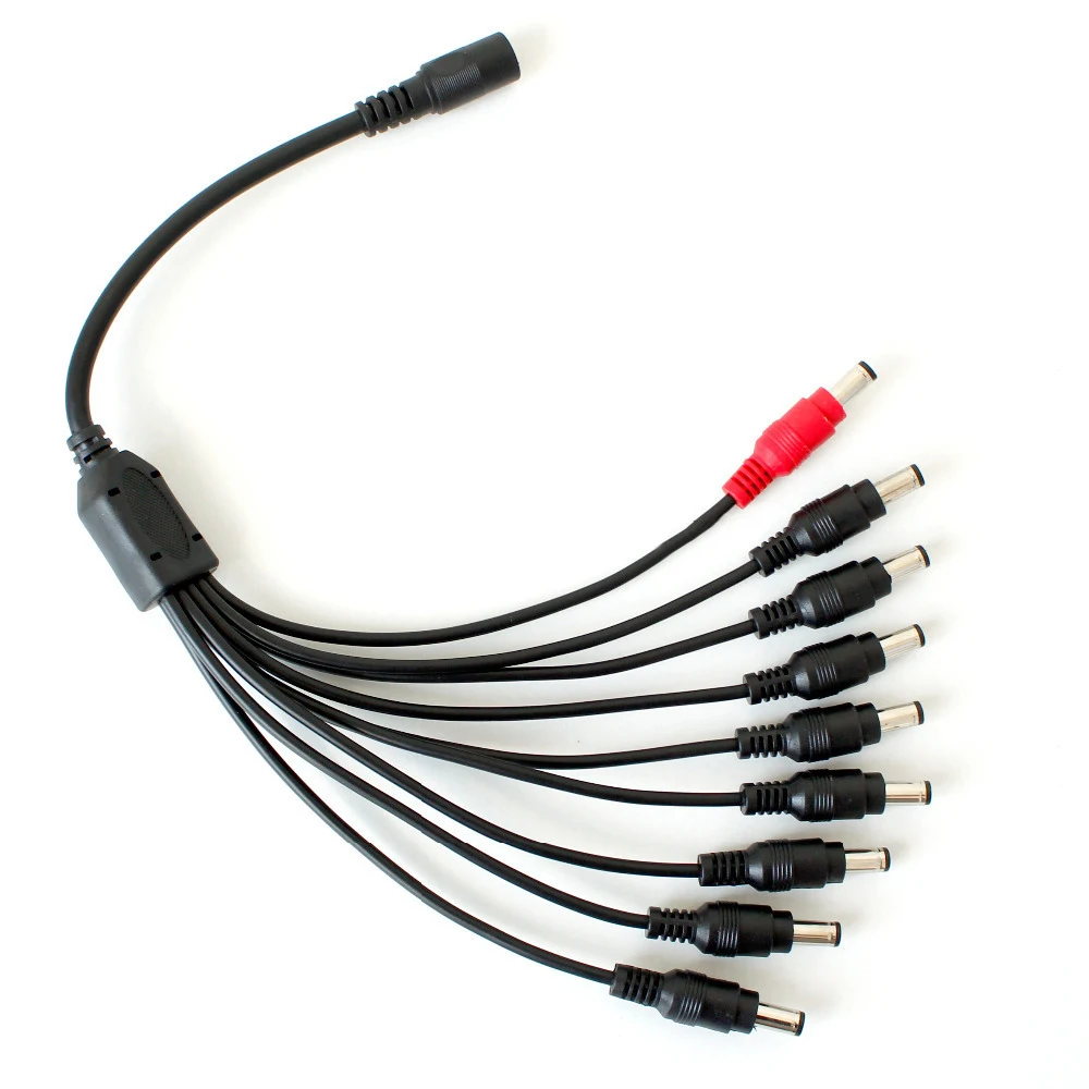 1 to 9 DC Power Splitter Cable DVR Plugs for CCTV Camera System video cctv accessories