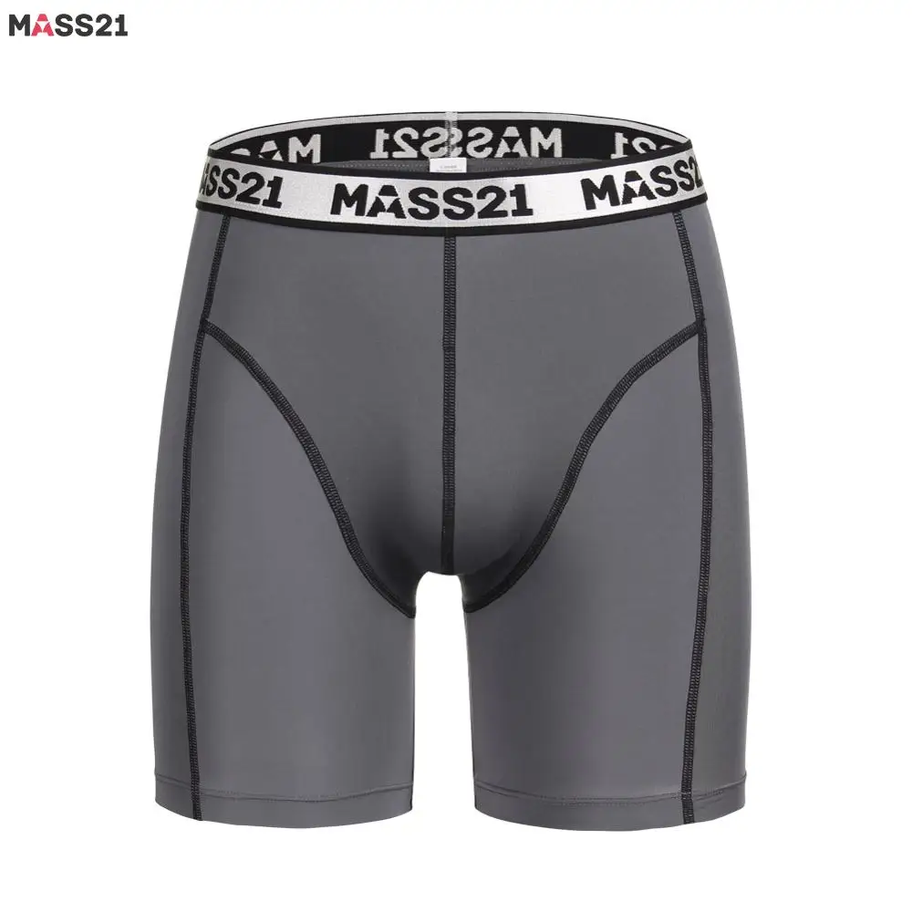 MASS21 3 шт./лот мужские боксеры шорты длинное нижнее белье однотонные дышащие Homme