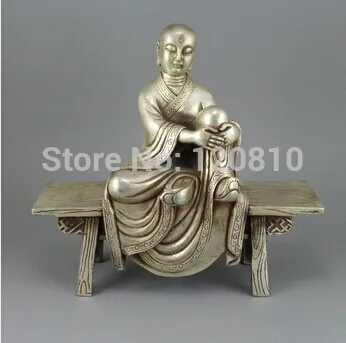 

Chinese Old White Bronze Statue - Buddha