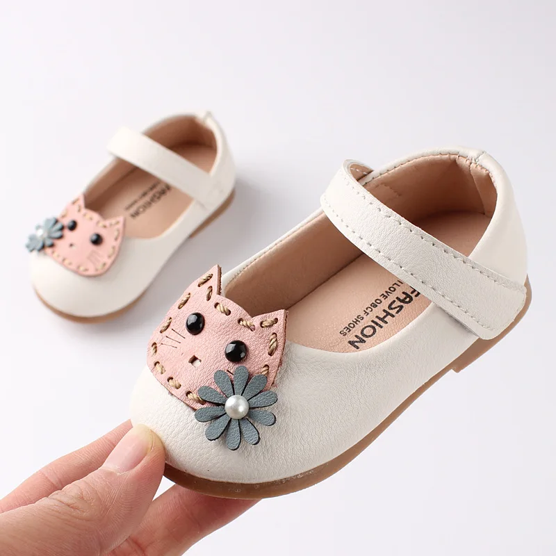 88A Милые Новорожденные Девочки мультфильм кошка обувь Bebe Первые ходунки Принцесса в форме сердца кроватка плоские, Нескользящие лук обувь 6-30 м#420 - Цвет: 88A