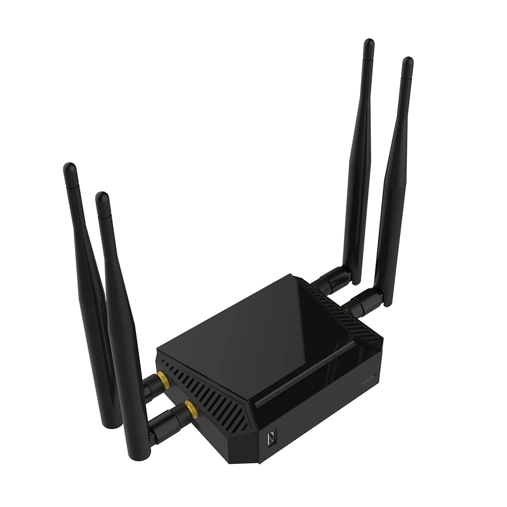 WE3926 Оpenwrt wifi роутер Точка доступа Мобильный WiFi-маршрутизатор поддерживает USB модем с гнездом для SIM-карты 300 Мбитс 4 Внешняя антенна маршрутизатор - Цвет: black