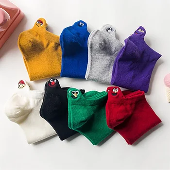

Fashion Socks Cartoon Face Unisex Low Cut Ankle Socks Men Women Casual Short Sock Couple Invisible Meia