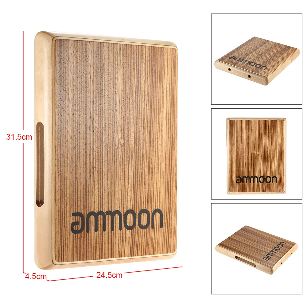 Ammoon Compact Travel Cajon плоский ручной барабан инструмент для уговора подходит для ритм чувство практики