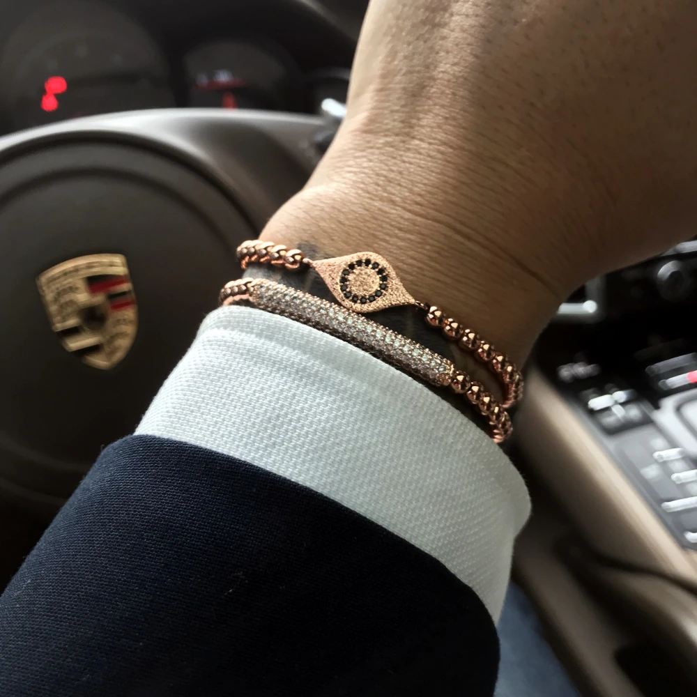

Mcllroy Men bracelet/stainless/steel/beads/jewellery/charms bracelets bangles skull crown cz zircon couple bracelet valentine