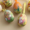 6 unids/set Color al azar huevos de Pascua de esponja decoración para fiesta de boda artesanía de Pascua adornos Gadget cumpleaños vacaciones decoración suministros ► Foto 1/6