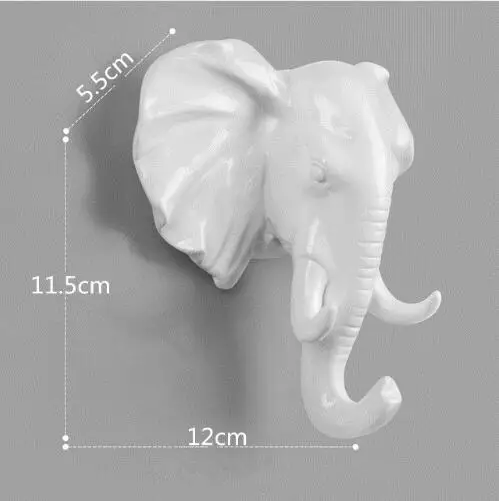 Высокое качество, крючок для головы животного, смола, ремесло, одеть шляпу, настенный крючок, стеллаж для хранения ключей, 3D животное, Декор, крючок, орнамент, вешалка 041362 - Цвет: 5