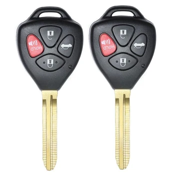 

KEYECU 2 Pcs/lot Replacement 4 Button Remote Car Key Fob FCC ID: GQ4-29T 315MHz G Chip TOY43 for Toyota Corolla Venza