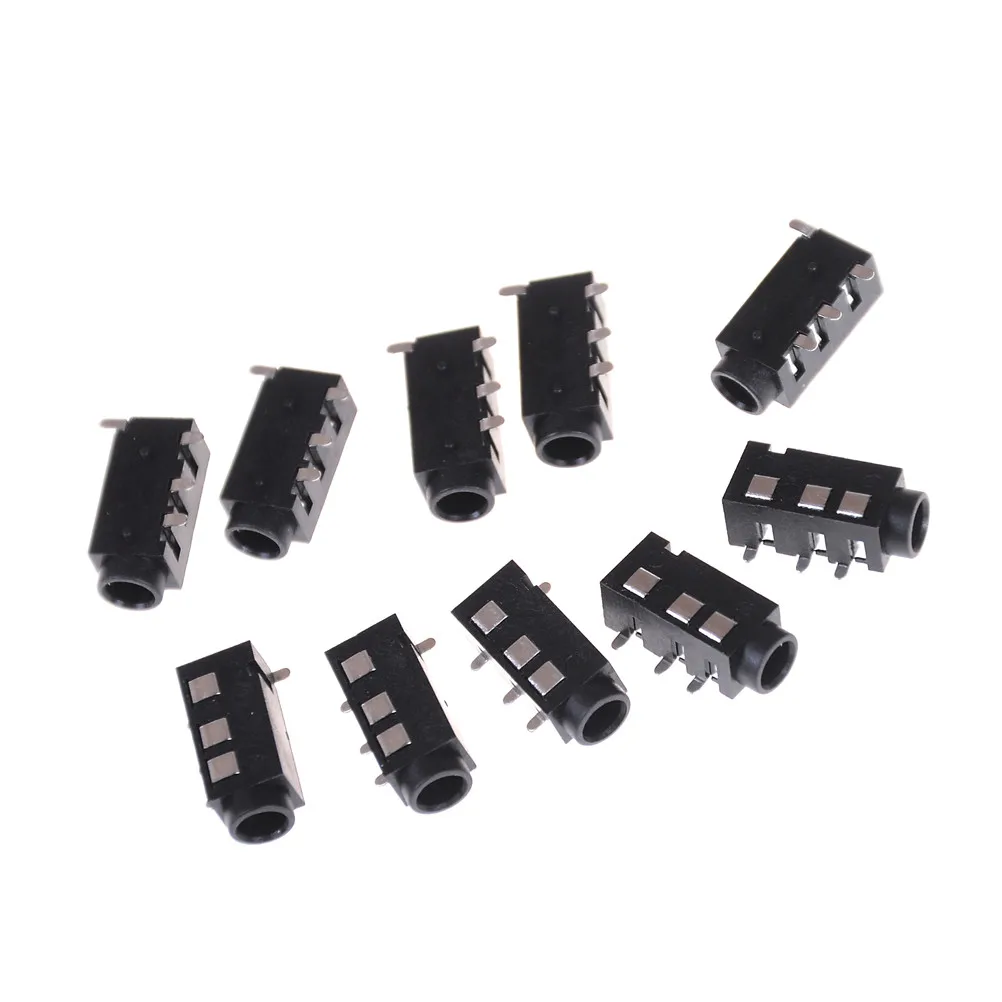10 шт./лот PJ 320D 4 контактный Женский Разъем для наушников PCB Mount SMD 3 5 мм|Соединители| |