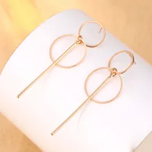 Boucles d'oreilles Punk simples, Section couleur or/argent, pendentif, taille cercle, cadeaux pour dames, nouvelle tendance 2020