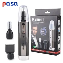 Kemei 3 в 1 перезаряжаемый триммер для волос в носу для мужчин, тример для ушей, лица, бровей, удаления волос в носу, триммер для бровей, для носа, беспроводной