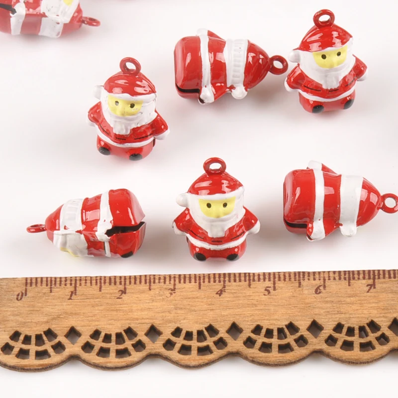 5 шт. Рождество Санта подвеска с Санта-Клаусом мультфильм колокольчики рождественские украшения подарок по оптовой цене, для ветряной колокольчик делая 18 мм YKL0697x