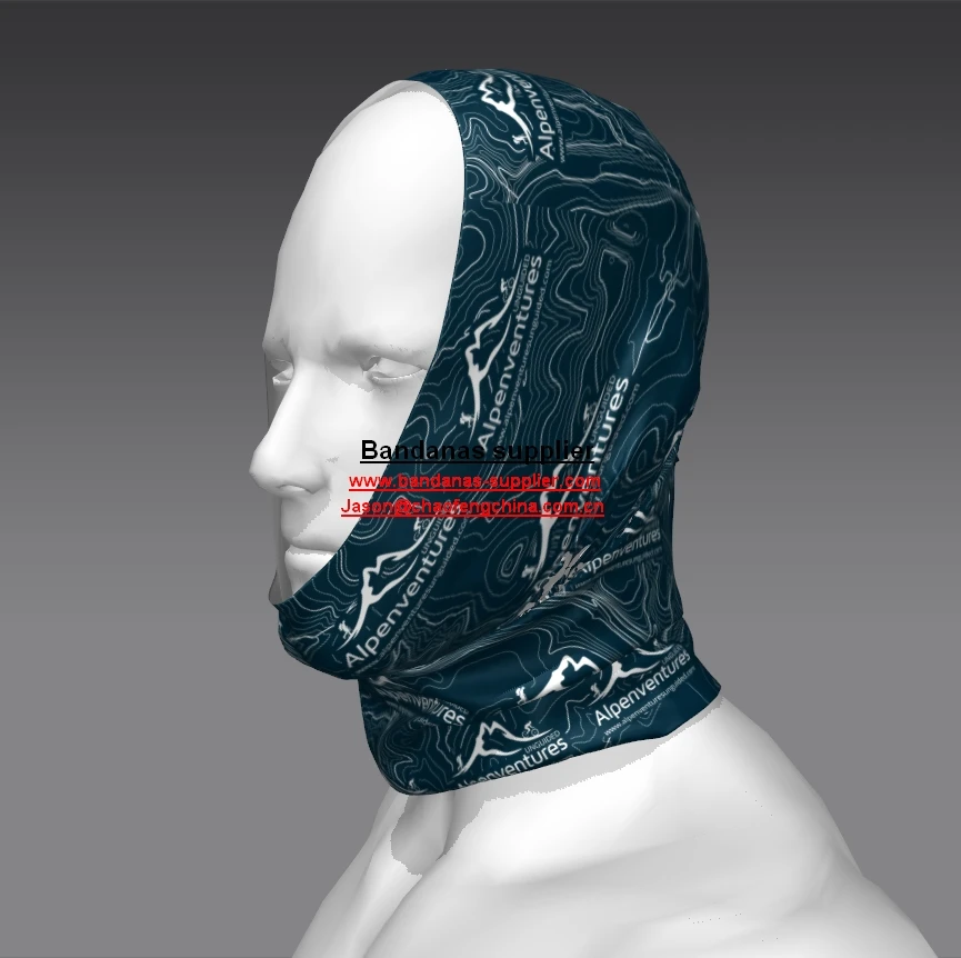 Custom tube finshing neck gaiter bandana, tube seamless bandana factory