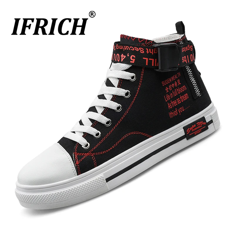 

2019 New Fashion Vulcanize Shoes Mens Canvas Comfortable and Breathable Outdoor Walking Canvas Boots Trend Flat Men Casual Shoes