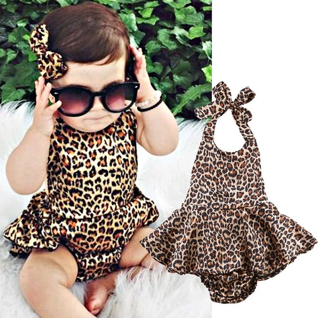 Ropa de bebé recién nacido niñas moda niños niño niña Leopard Skirted Bodi Backless verano Bebes Outfit Sunsuit - AliExpress Mobile