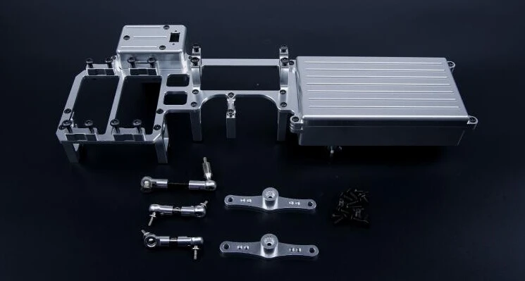 CNC alloy equipment box set dual servo tray for Losi 5ive-T Rovan LT