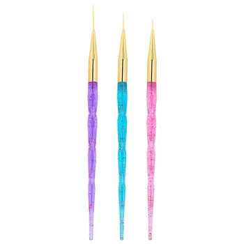 

3pc/Set Nail Art Liner Brush Red Spot Handle 3Color Drawing Flower Lines Series Beauty Design UV Gel Brush Manicure Tools