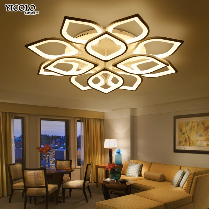 

New Acrylic Modern Led ceiling Chandelier lights For Living Room Bedroom Home Dec lampara de techo led moderna Fixture