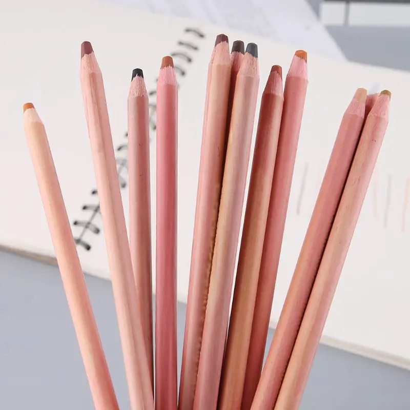 

12Pcs/Set Soft Pastel Artist Pencils Crayon Charcoal For Sketching Wooden Drawing Supplies