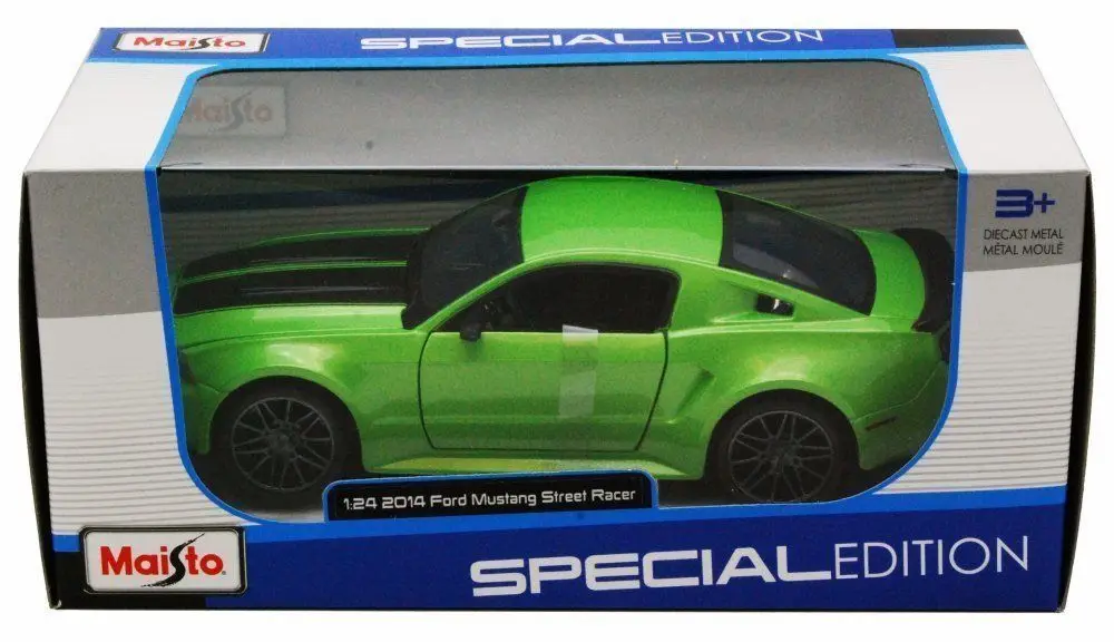 Kopen Maisto 124 2014 Ford Mustang Street Racer Diecast Model Racing Car Vehicle NIEUW IN DOOS