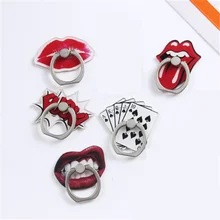 UVR, красные губы, подставка для мобильного телефона, держатель для губной помады, кольцо на палец, покер, персонаж, держатель для смартфона, подставка для iPhone, Xiaomi, всех телефонов