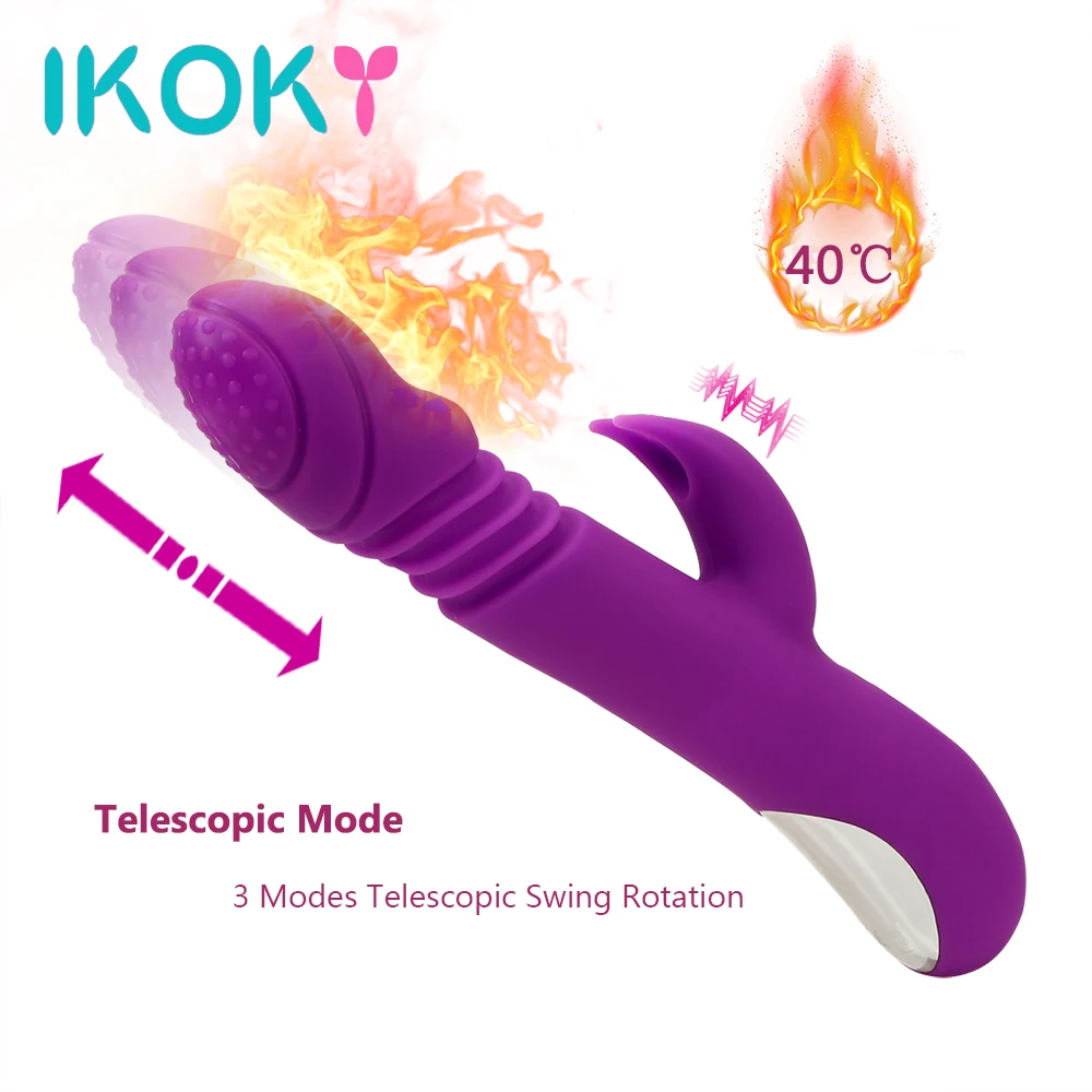 IKOKY تلسكوبي قضيب تسخين AV عصا الجة أرنب هزاز الجنس لعب للنساء البظر مشجعا الدورية دسار هزاز IKOKY تلسكوبي قضيب تسخين AV عصا الجة أرنب هزاز الجنس لعب للنساء البظر مشجعا الدورية دسار هزاز