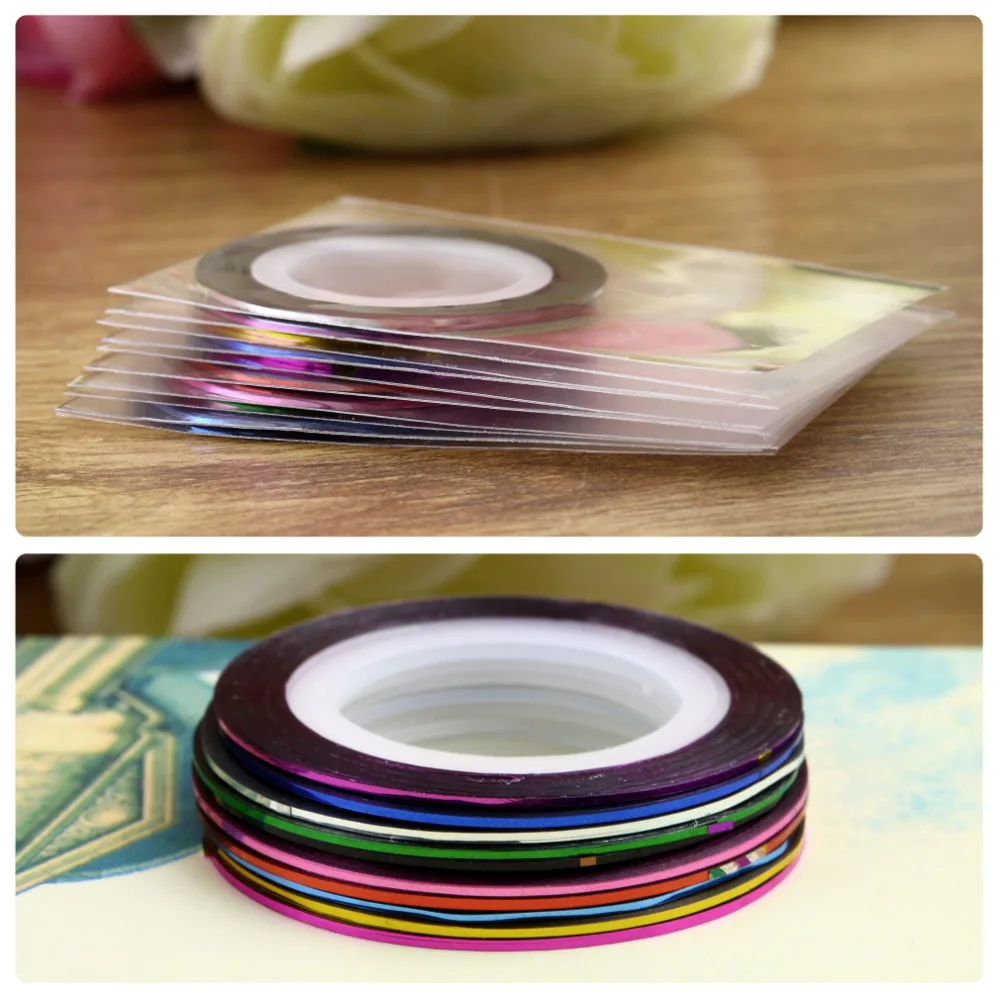 

20Pcs/set Mixed Colors Rolls Striping Tape Line DIY Nail Art Tips beauty Decoration Sticker Nails Care Art