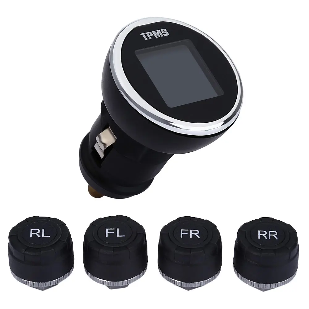 Hot sale TPMS-01W Universal TPMS Car Charger Styling Internal Sensor LCD Digital Tire Pressure Monitoring System with 4 Sensors Hot sale TPMS-01W Universal TPMS Car Charger Styling Internal Sensor LCD Digital Tire Pressure Monitoring System with 4 Sensors