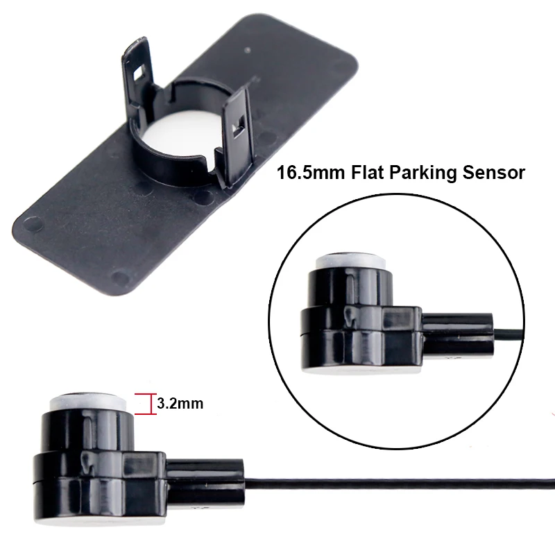Car Video Parking Sensor Reverse Backup Radar Assistance Original 16mm Flat Sensors According To The Distance Support Car Camera