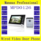 Best Price as low as $104.33 Highquality 6 IR Lamps Wired Intercom One to One Video Doorbell 7 Inch Display Video Door Phone Support Microphone&Speaker D126b