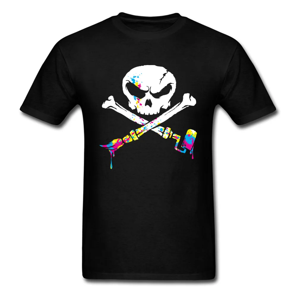 Artist To The Bone CMY Printing Summer/Autumn 100% Cotton Round Neck Men T Shirt Sweatshirts 2018 Newest Short Sleeve Tshirts Artist To The Bone CMY black
