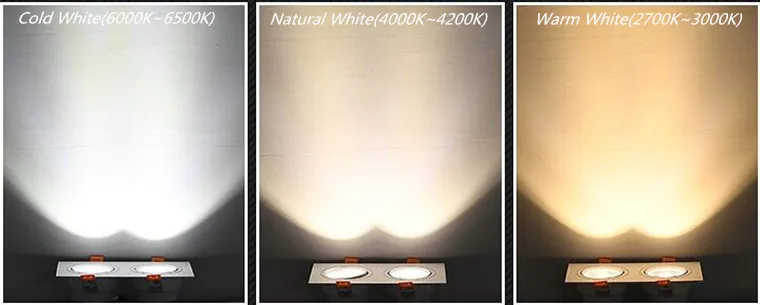 Квадратный Диммируемый Встраиваемый светодиодный светильник 14W18W24W COB светодиодный потолочный светильник AC85-265V теплый/холодный белый Светодиодный точечный светильник Внутреннее освещение