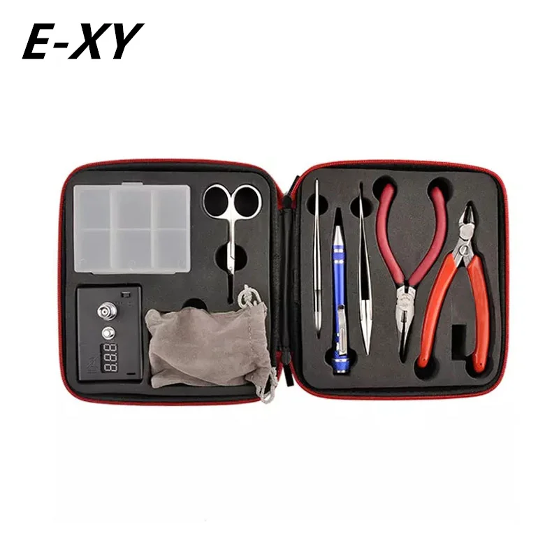 E-XY Magic CW Tool Coil Vape Complete kit E-cig Master Tweezers DIY jig Meter Tester PE Box Mod Rda RBA Atomizer Vapor Kit E-XY Magic CW Tool Coil Vape Complete kit E-cig Master Tweezers DIY jig Meter Tester PE Box Mod Rda RBA Atomizer Vapor Kit