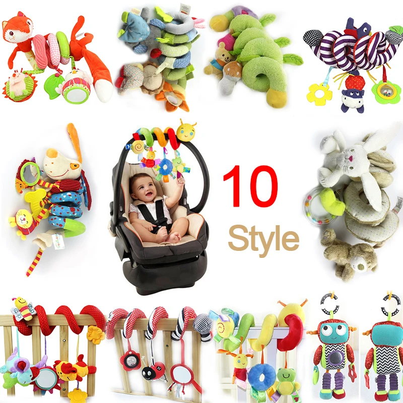 

2017 New Infant Musical Soft Plush Rabbit Bear Dog Robot Baby Rattle Hanging Bed Stroller Star Teether Rattle Mobile Baby Toys