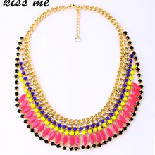 Модные аксессуары неоновый цвет короткое дизайнерское ожерелье-воротник с фабрики