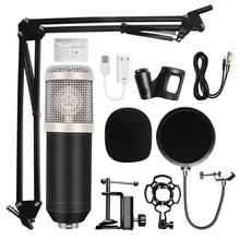 Profesjonalny mikrofon pojemnościowy bm800 nagrywanie dźwięku bm 800 mikrofon KTV mikrofon Karaoke zestaw Mic W/stojak na komputer