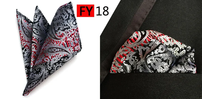 Новый дизайн модные для мужчин шелк полиэстер Пейсли цветок карман квадратный платок Hanky плотная 15 цвет Свадебная вечеринка интимные