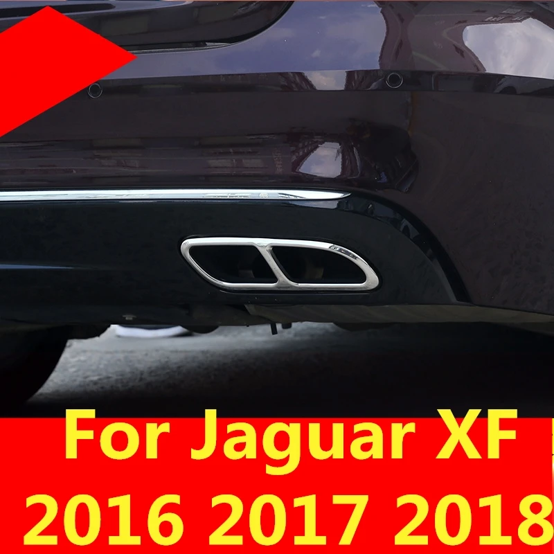 

For Jaguar XF 2016 2017 2018 Car-styling modified tail throat decorative box four stainless steel exhaust pipe trim cover