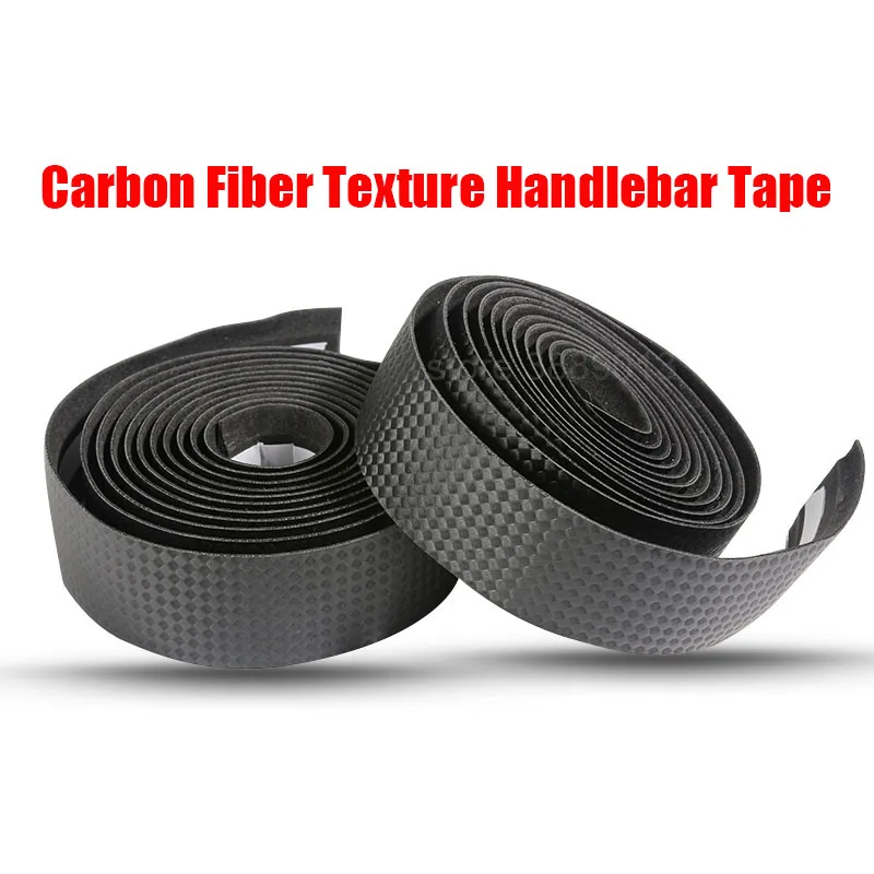 Углеродное волокно дорожная лента для руля велосипеда велосипедная лента MTB Bartape горный велосипед аксессуары детали кожаная ручка - Цвет: Carbon Fiber Tape