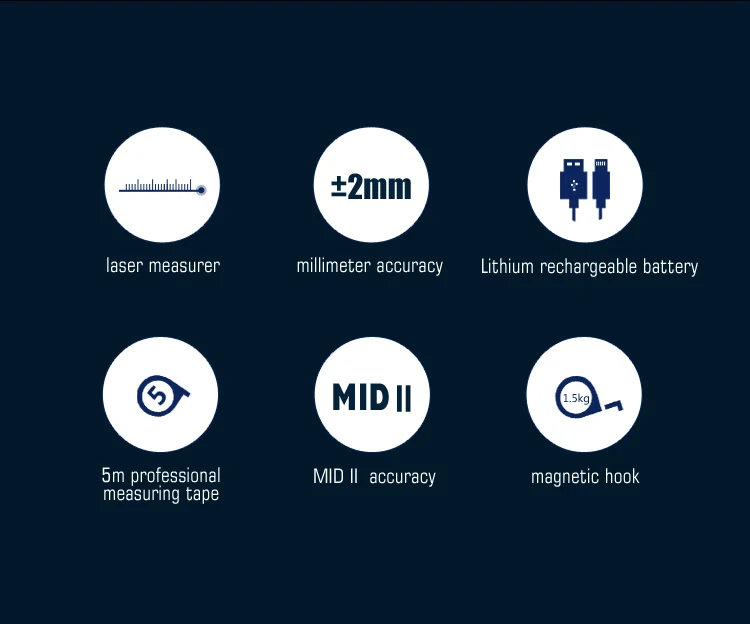 medida 2 em 1 com display lcd digital laser fita m