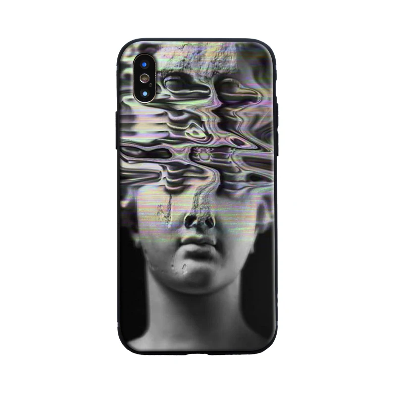 11 soft case XIAOCHENGGUI Мона Лиза арт Давид линии черный мягкий чехол для телефона для iPhone 8 7 6 6S Plus X XS MAX 5 5S XR 11 pro max чехлы - Цвет: 11 soft case