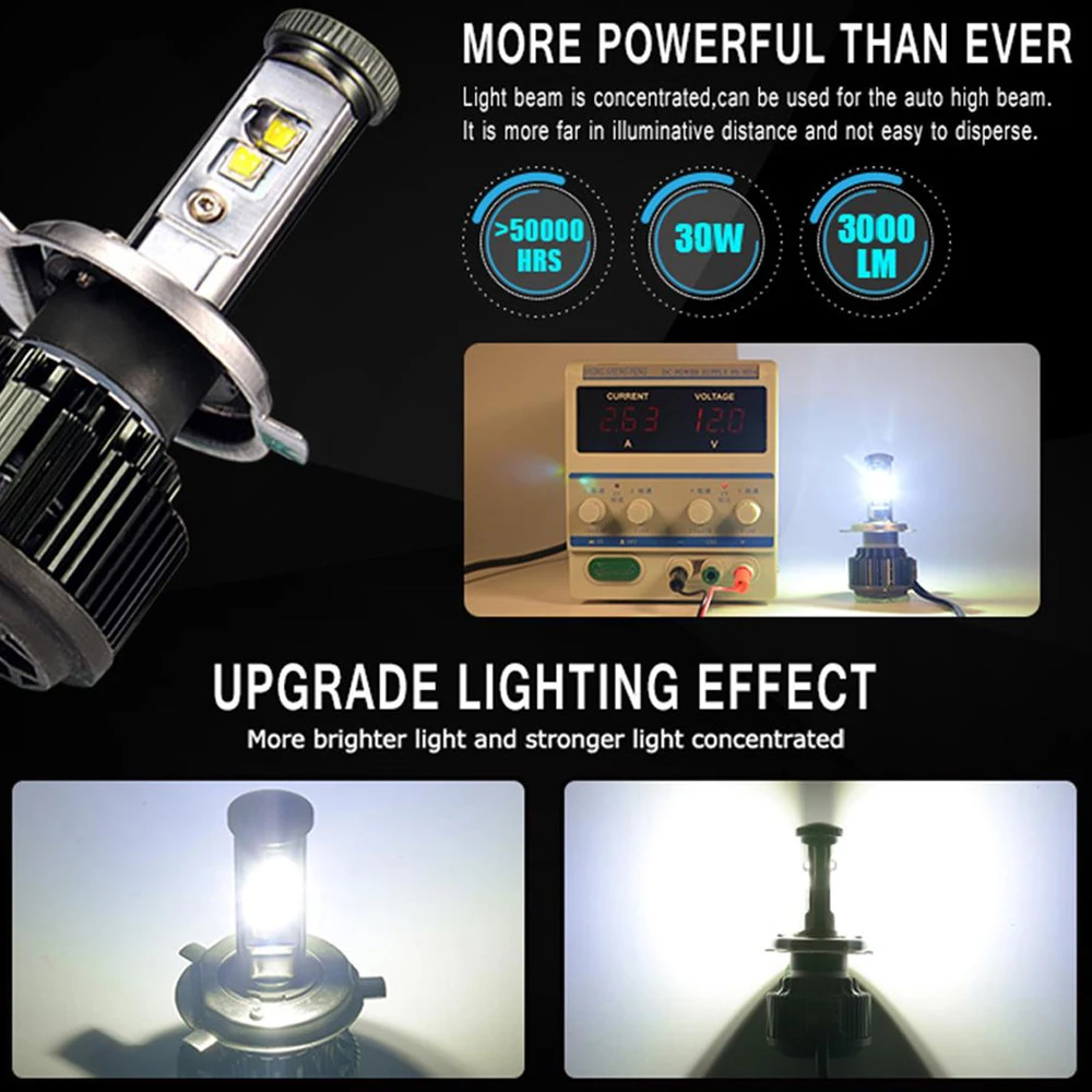 Castaleca автомобиля турбо светодиодный фар V16 авто фары H4 H7 H1 H3 H18 H11 H13 9005 9006 880 881 EMC Canbus огни комплект
