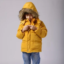 3-10Y дети мальчик зимняя куртка 2016 новый с капюшоном тепловые мальчики верхняя одежда пальто сгустите пуховик дети мальчик одежды снег износ