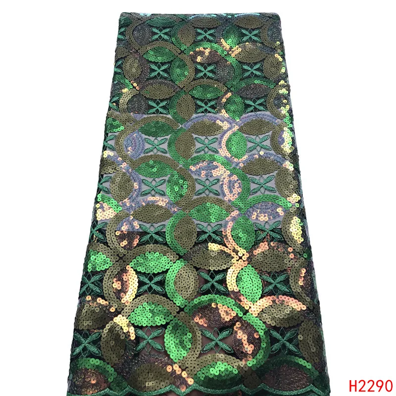 

2019 High Quality Nigerian Tulle Lace Fabric Sequins African Lace Fabric New Arrival Lace For Wedding Dress HX2290
