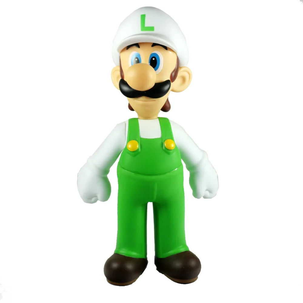 23 cm groß Super Mario Fire Luigi Statue Actionfigur Modell Spielzeug 9 In 